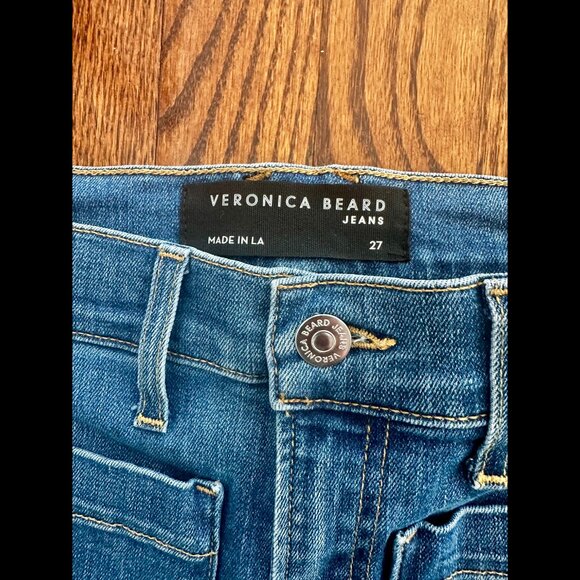 Veronica Beard Sheridan Exaggerated Flare High Rise Jeans, 27, Keystone Wash - Picture 6 of 6